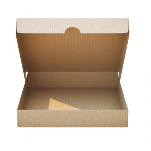 Die-cut cardboard  This cardboard box speeds up the packing process thanks to the wings that make it easy to close.