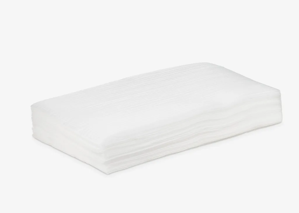 Polyethylene foam sheets on a gray background