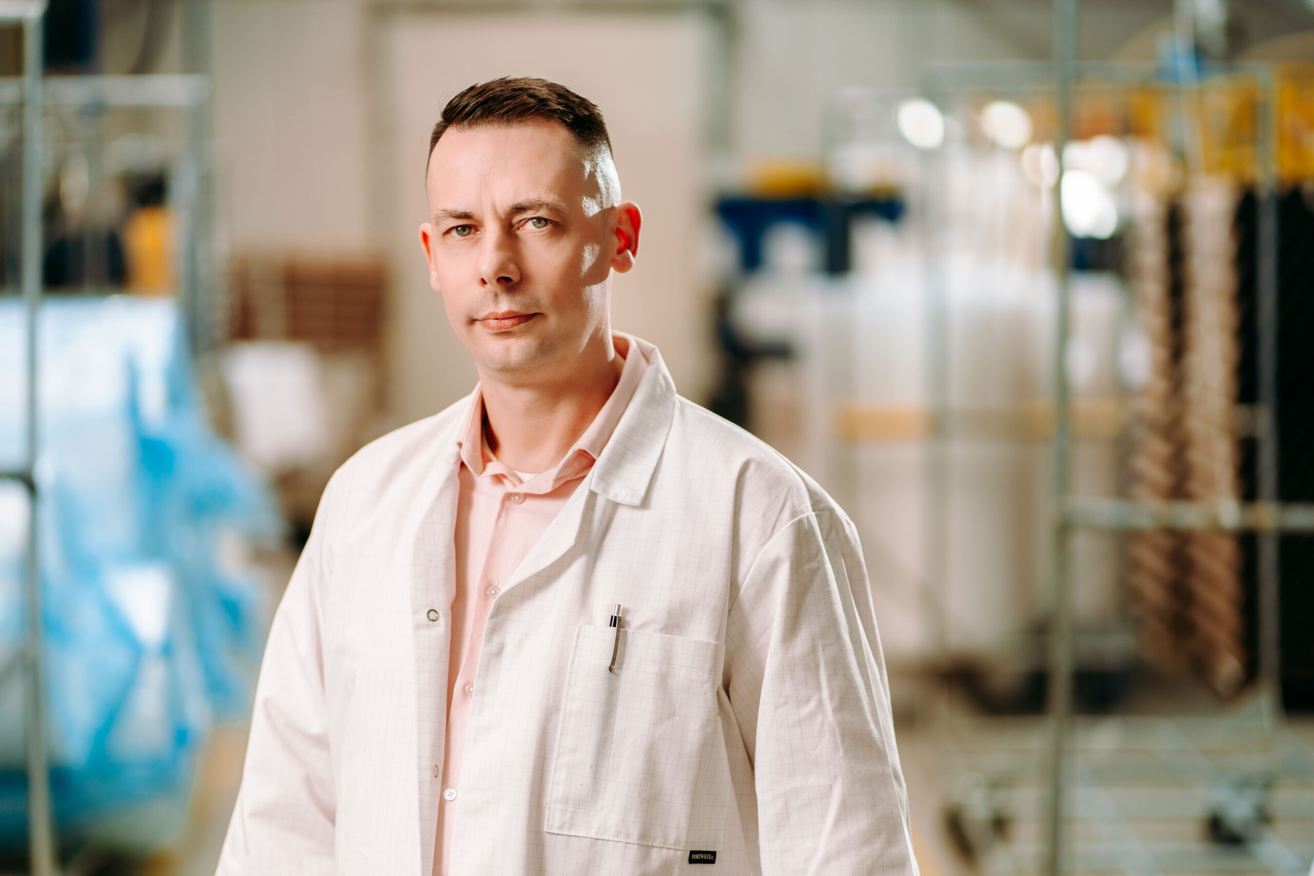 roduction manager overseeing the manufacturing process of packaging materials.