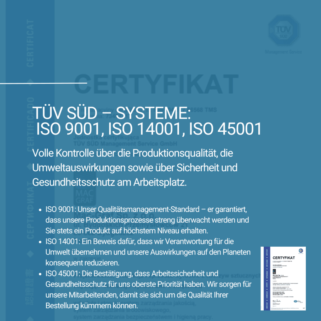 TÜV SÜD Zertifikat – Qualitätsmanagementsystem