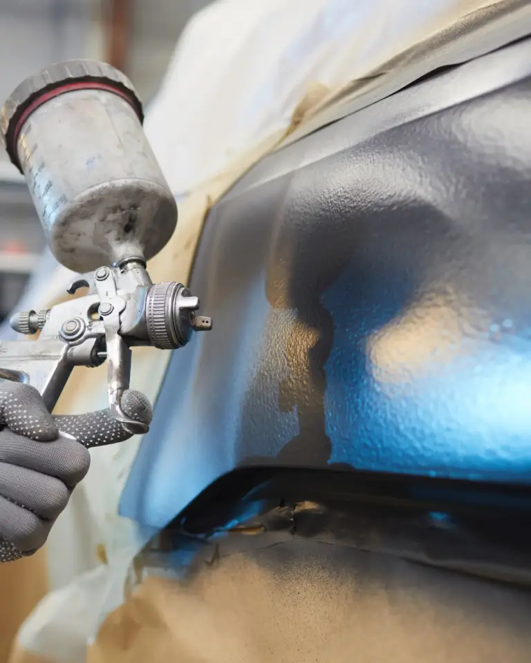 car painting equipment in use