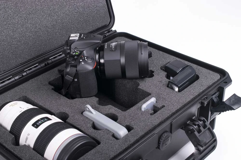 Custom PE foam insert organizing and protecting tools in a carrying case