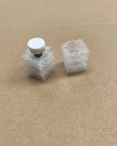 Glasfläschchen in PE-Formteilen