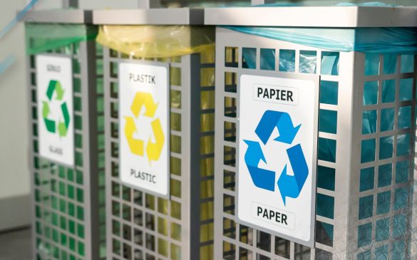 segregacja odpadów z materiałów opakowaniowych w magazynie